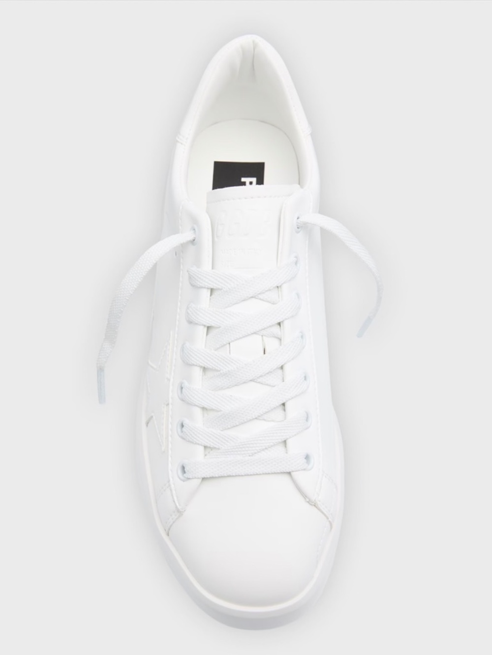 GOLDEN GOOSE — Purestar Vegan Low-Top Sneakers — WHITE / 38